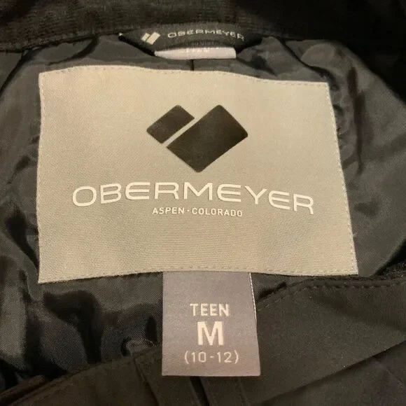 Obermeyer Teen Black Parker Ski Snowboarding Pants Medium - Picture 12 of 14